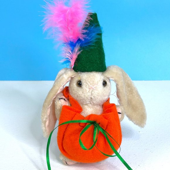 VERY RARE Vintage Wangs International Bunny Rabbit 7" Plush Stuffed Animal Toy - Picture 1 of 6